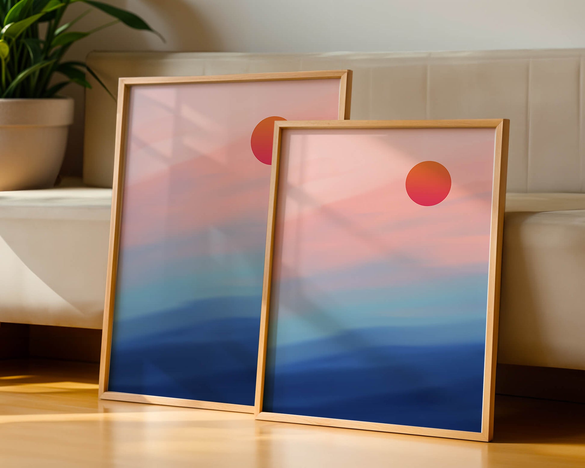 Sunset Over Ocean with Colorful Sky