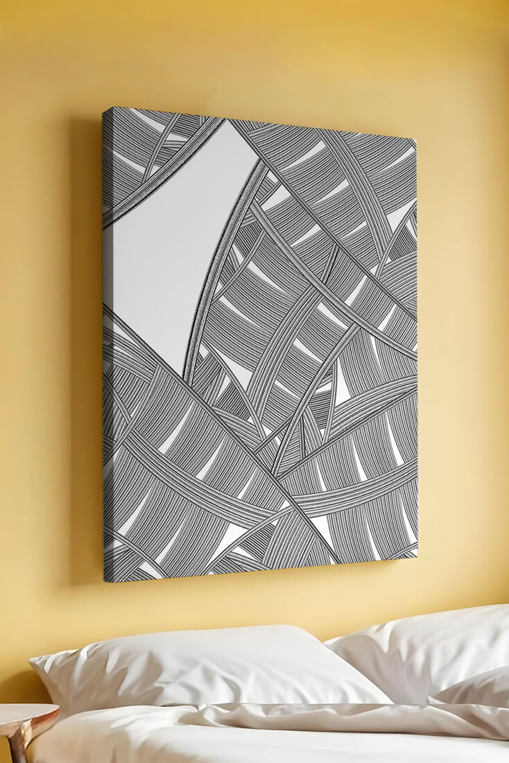 Detailed Abstract Geometric Pattern with Interwoven Stripes - Mi tienda