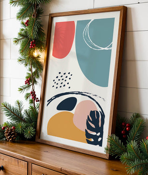 Abstract shapes and colors in modern art design