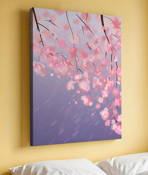 Beautiful cherry blossoms with artistic watercolor effect