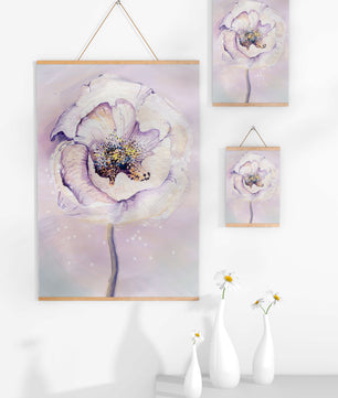 Elegant watercolor flower illustration with delicate pastel tones