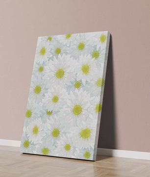 White Daisies Pattern with Yellow Centers