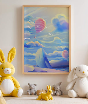 Majestic Whale and Hot Air Balloon in a Dreamy Sky - Mi tienda