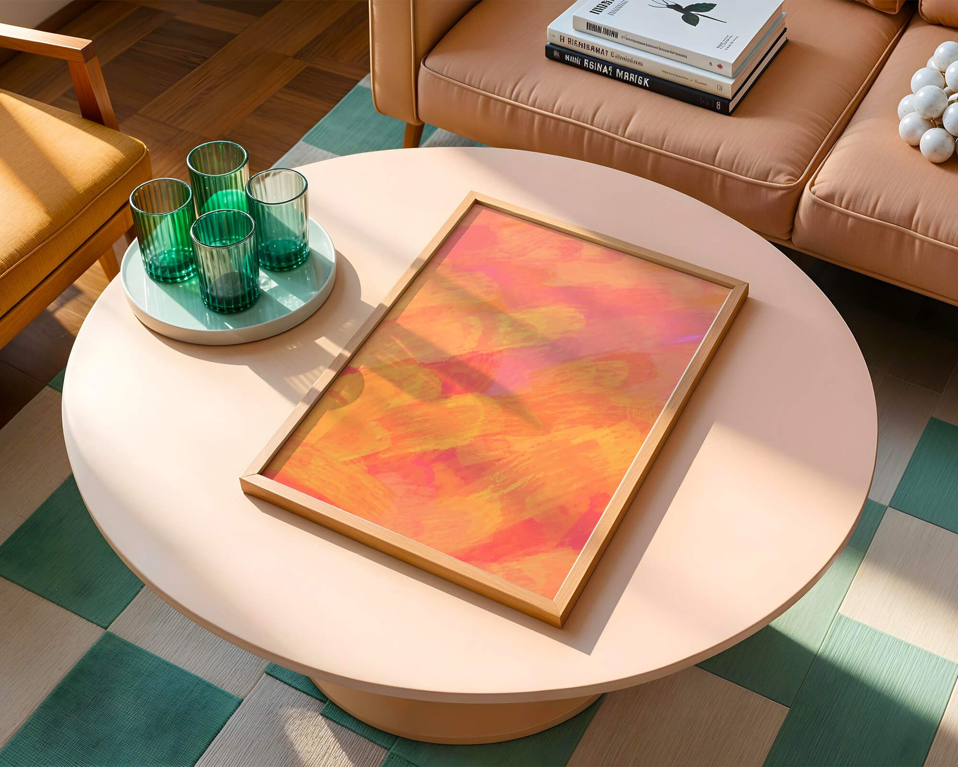Abstract Warm Toned Brushstroke Art