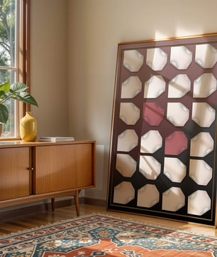 Contemporary Geometric Design with Red and White Sheets
