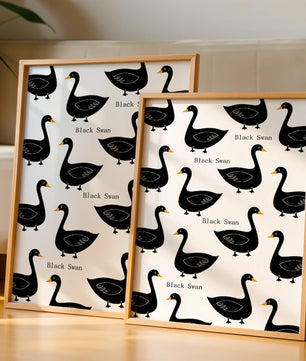 Seamless bird pattern with minimalist design and bold accents