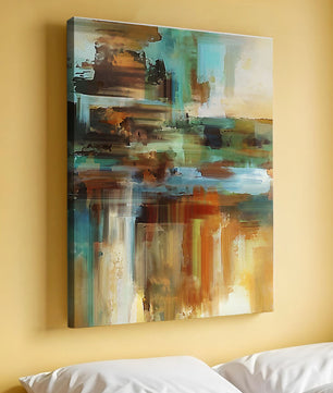 Abstract Colorful Brush Strokes Painting