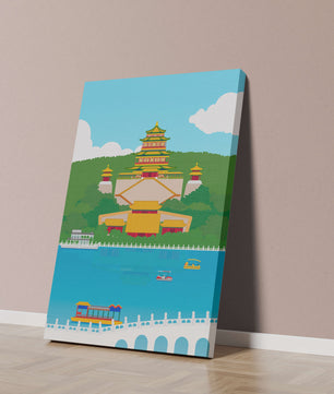 Traditional Chinese architecture by a serene lake