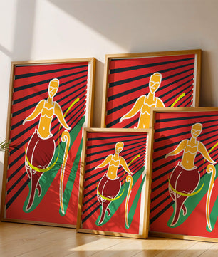 Modern abstract art with dynamic lines and vivid colors - Mi tienda