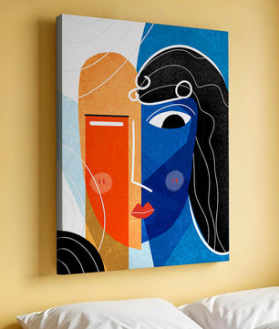 Abstract Expressionist Portrait with Bold Colors - Mi tienda