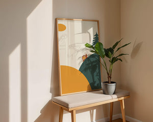 A Snail Climbing a Hill in Minimalist Nature Art - Mi tienda