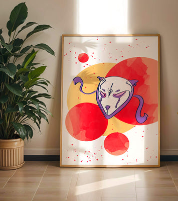 Abstract Mask with Artistic Colorful Background