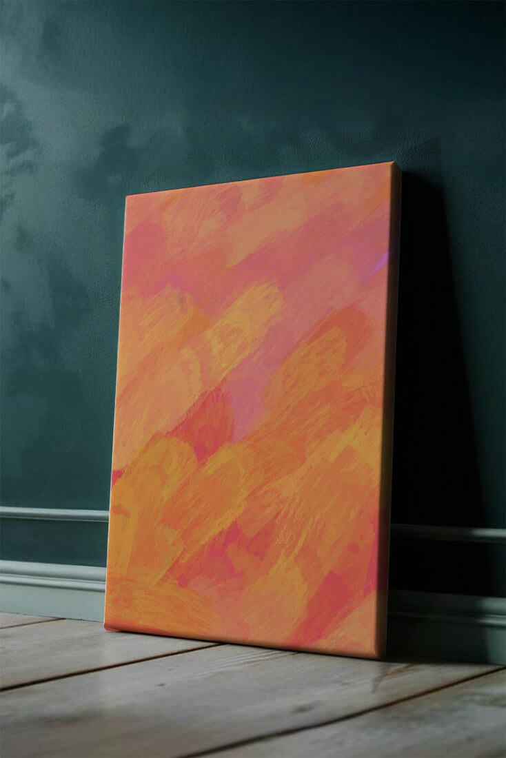 Abstract Warm Toned Brushstroke Art