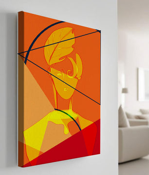 Abstract Portrait with Geometric Shapes and Bold Colors - Mi tienda