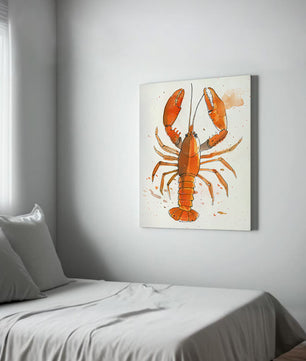 Illustrated Lobster Artwork With Splash of Colors - Mi tienda
