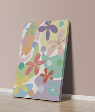 Motif floral abstrait coloré