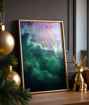 Mystical Cosmic Clouds Illuminated by Colorful Nebula