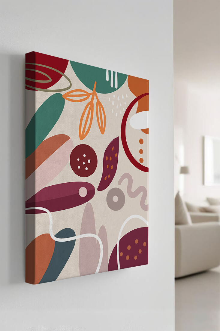 Abstract colorful geometric shapes and patterns