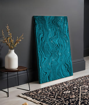 Abstract Wavy Blue Pattern with Black Lines - Mi tienda