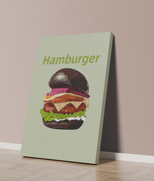 Delicious hamburger illustration with vibrant ingredients