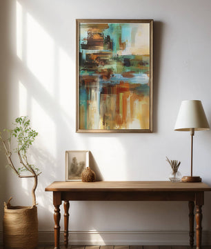 Abstract Colorful Brush Strokes Painting