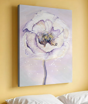 Elegant watercolor flower illustration with delicate pastel tones