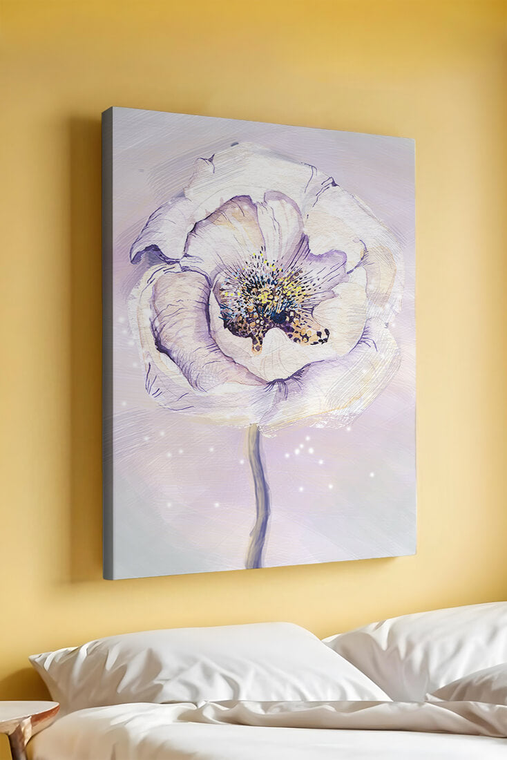 Elegant watercolor flower illustration with delicate pastel tones
