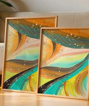 Abstract swirl of vibrant colors with dynamic lines