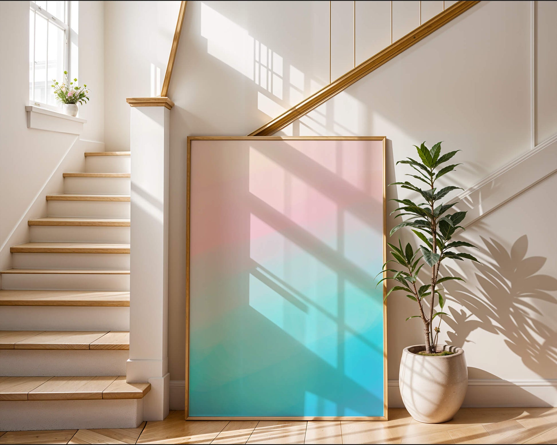 Pastel Gradient Background with Pink and Blue Hues
