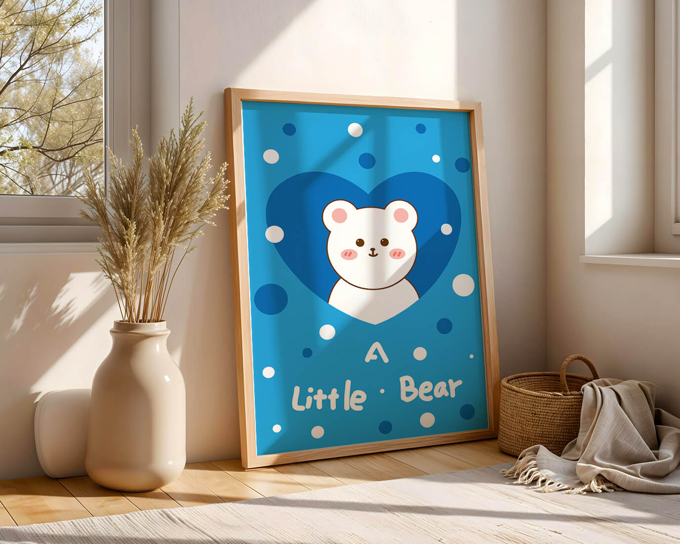 Adorable children's room decor featuring a cute bear design