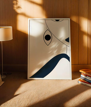 Abstract Minimalist Art with Geometric Shapes and Earring Detail - Mi tienda