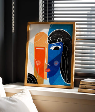 Abstract Expressionist Portrait with Bold Colors - Mi tienda