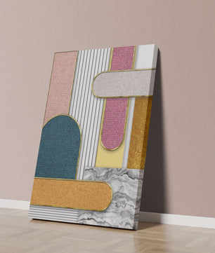 Abstract Geometric Art with Gold Accents
