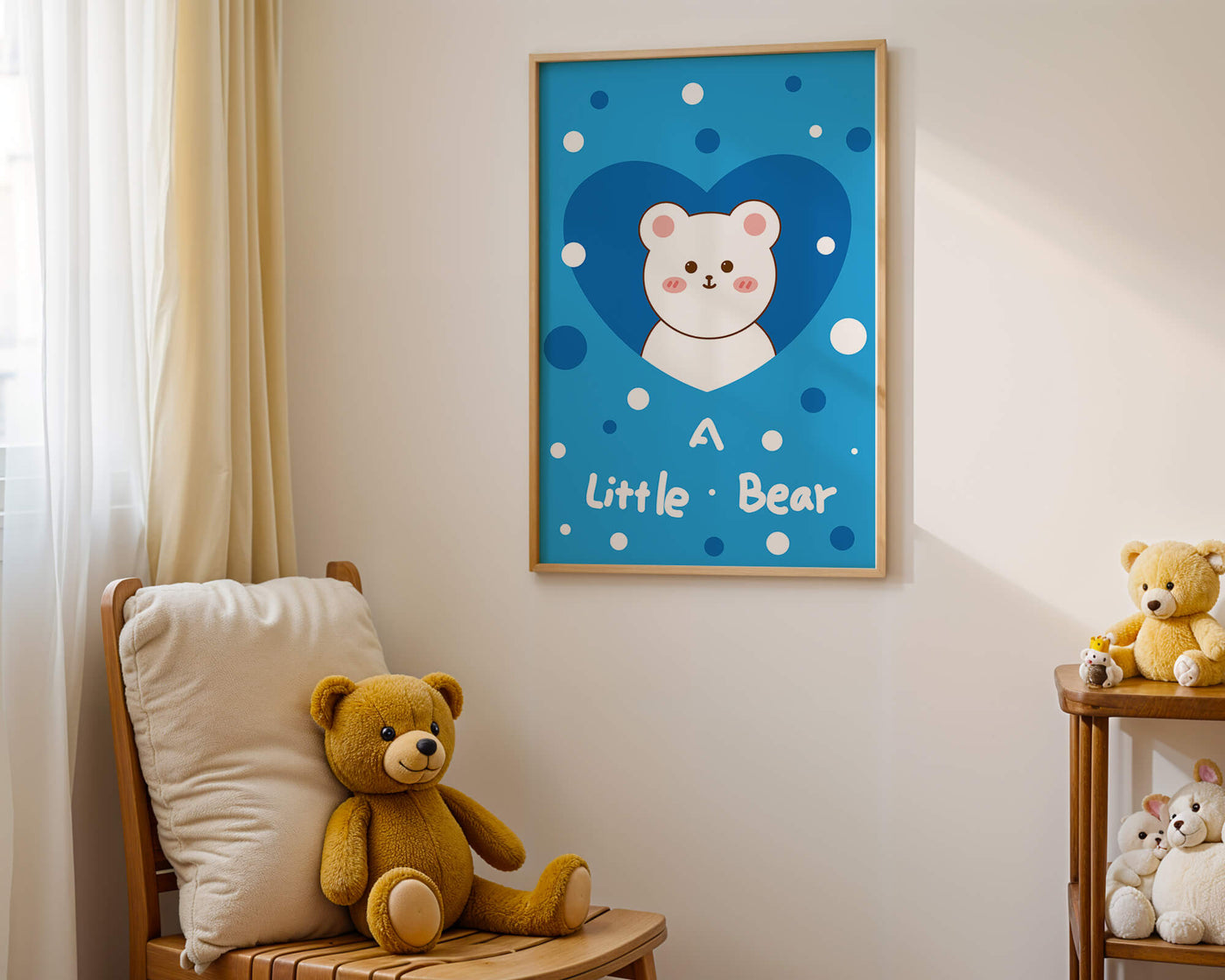 Adorable children's room decor featuring a cute bear design