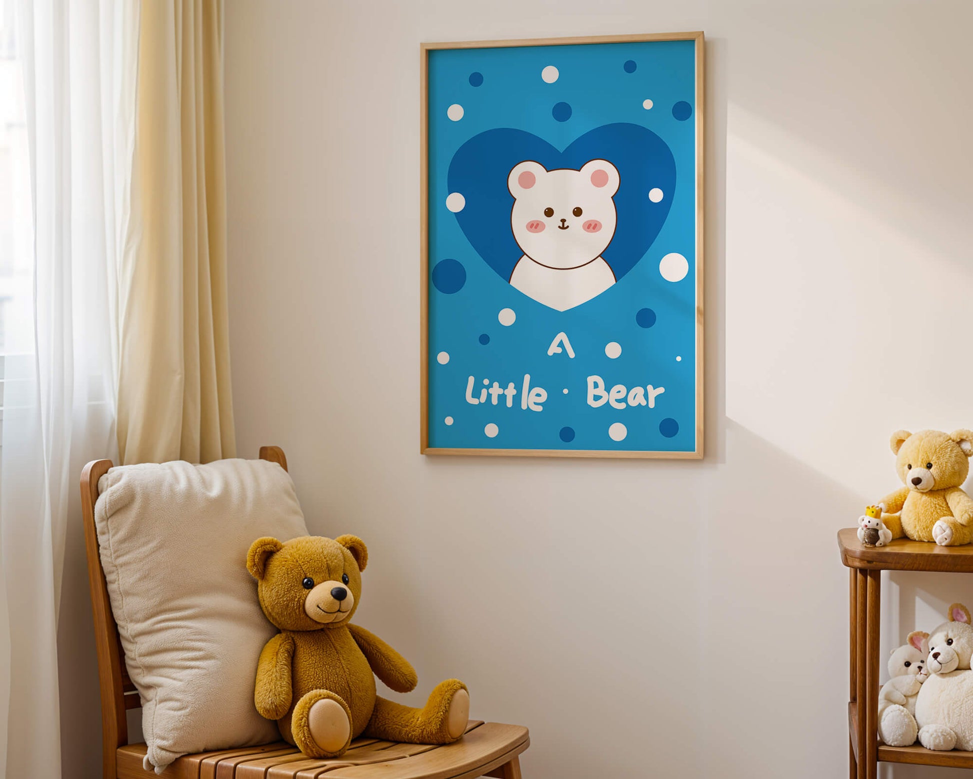 Adorable children's room decor featuring a cute bear design