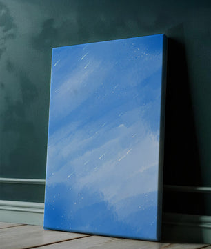 Fondo acuarela azul calmado con rayas y puntos de luz