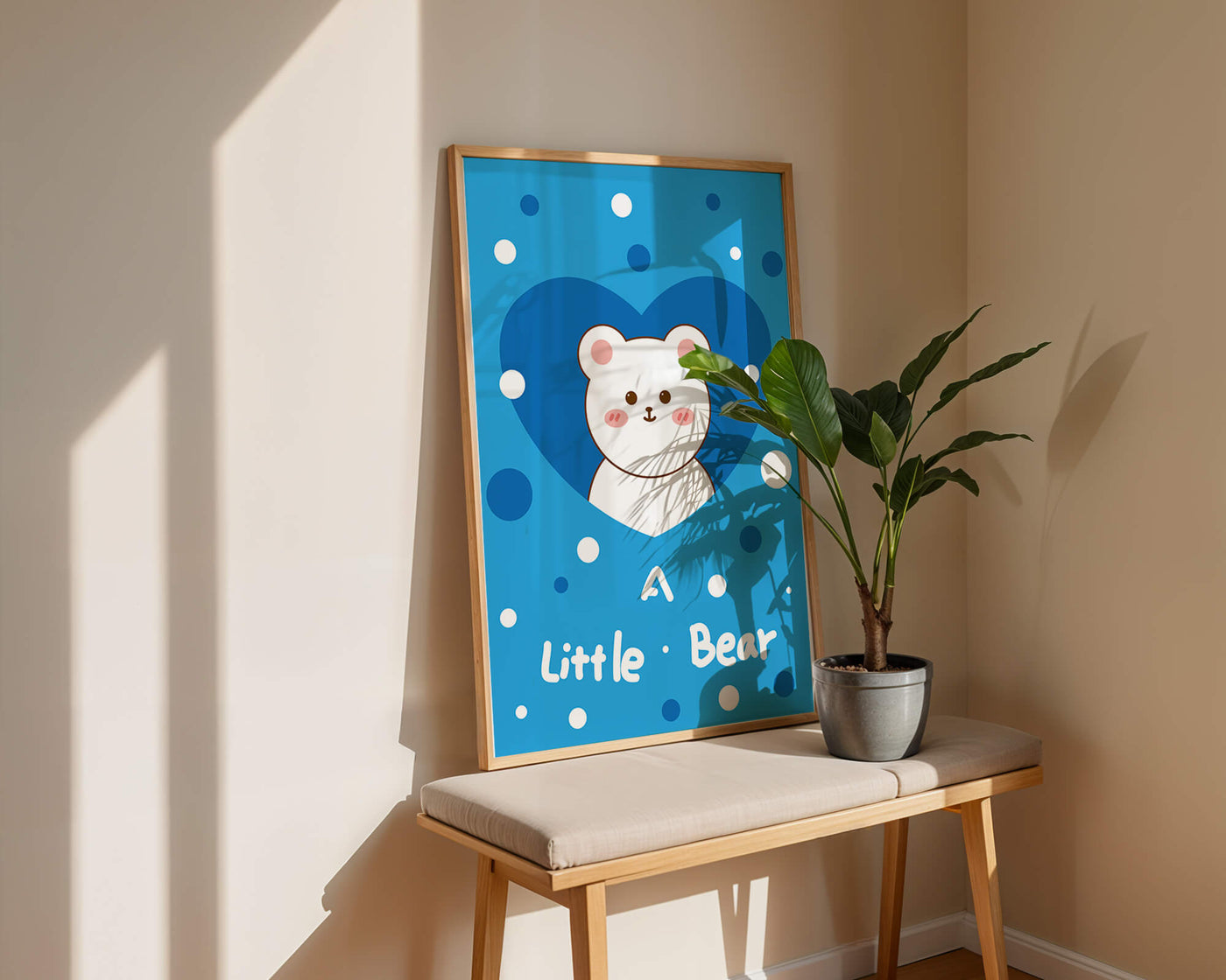 Adorable children's room decor featuring a cute bear design