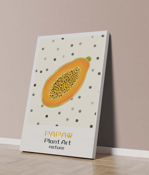 Abstract Papaya Art With Polka Dot Background - Mi tienda