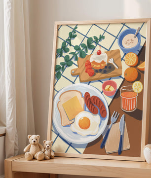 Desayuno encantador con jugo de naranja fresco y pasteles