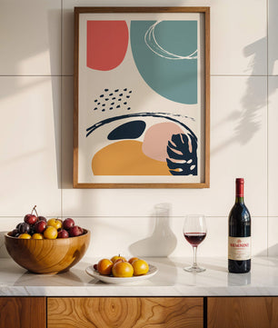 Abstract shapes and colors in modern art design