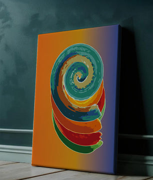 Bunte Spirale abstrakte Kunst mit lebendigem Farbverlauf Hintergrund