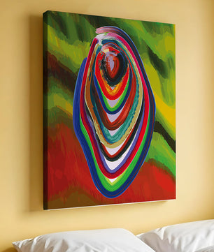 Abstract multicolored swirl with vibrant brush strokes