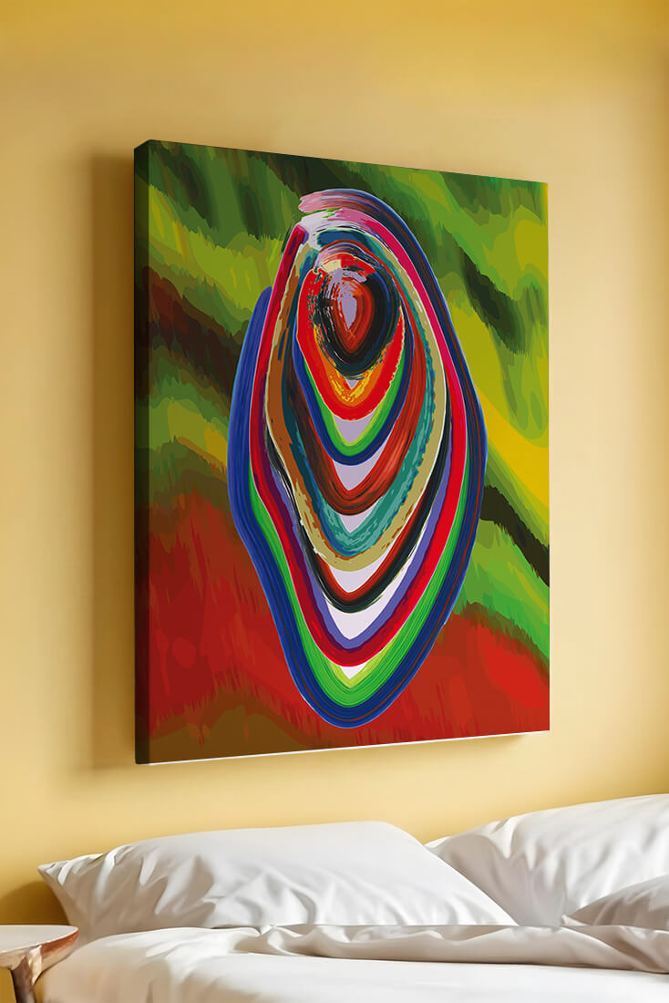 Abstract multicolored swirl with vibrant brush strokes