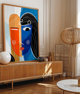 Abstract Expressionist Portrait with Bold Colors - Mi tienda
