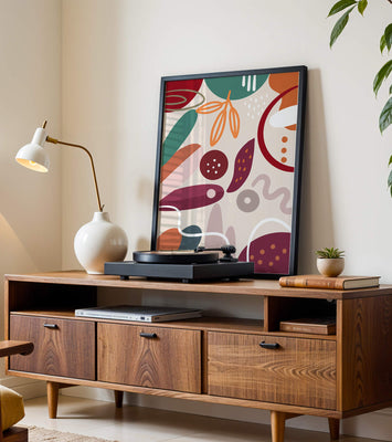 Abstract colorful geometric shapes and patterns