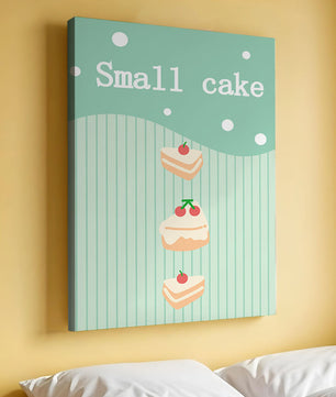 Charming illustration of small cakes with cherries