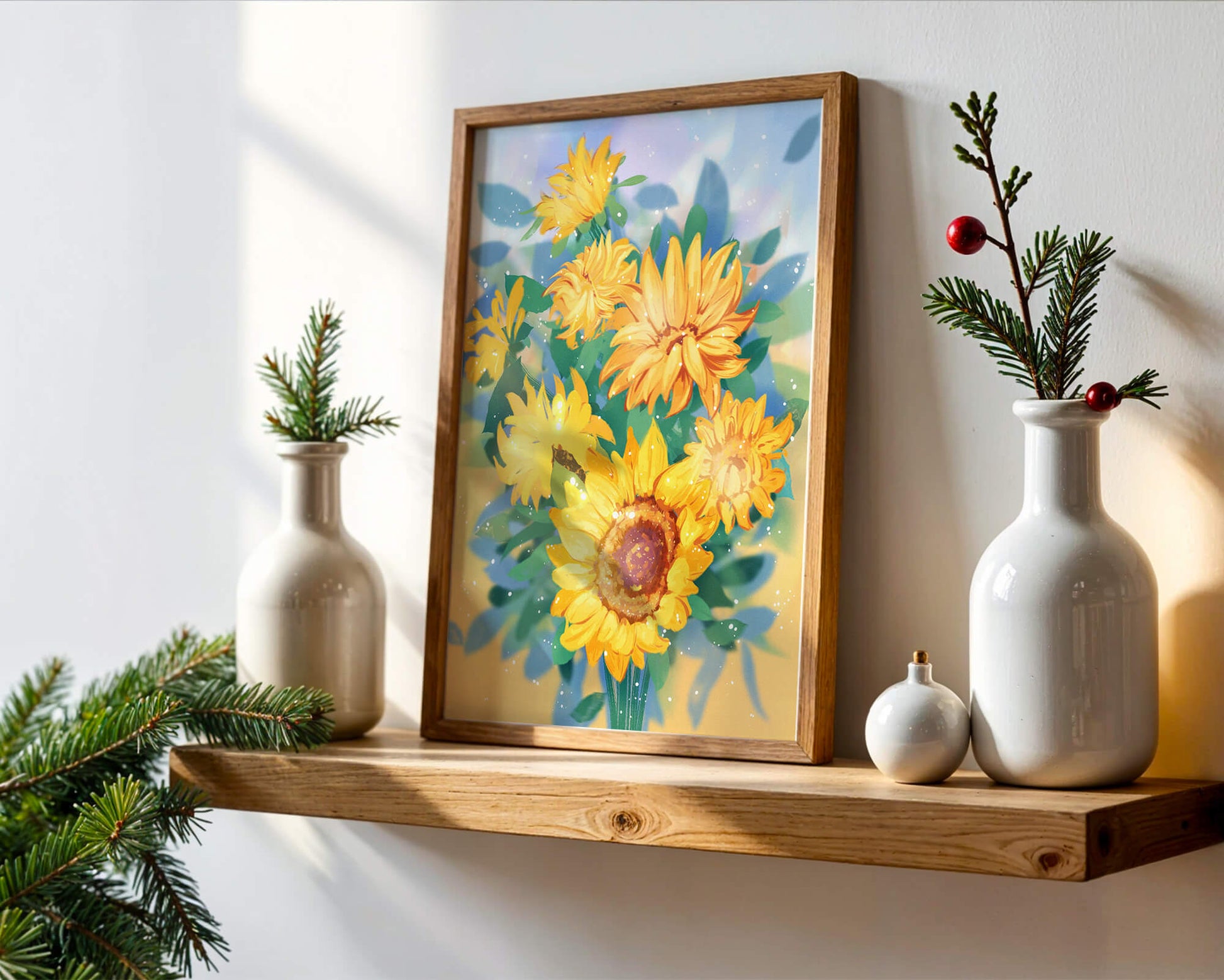 Sunflowers in Bright Sunlight