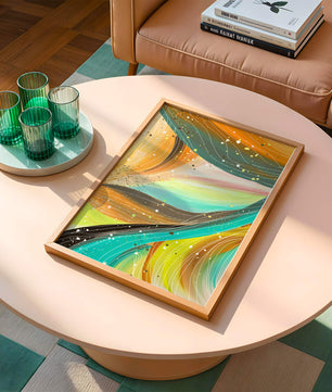 Abstract swirl of vibrant colors with dynamic lines