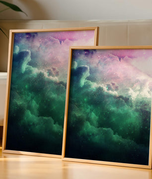 Mystical Cosmic Clouds Illuminated by Colorful Nebula