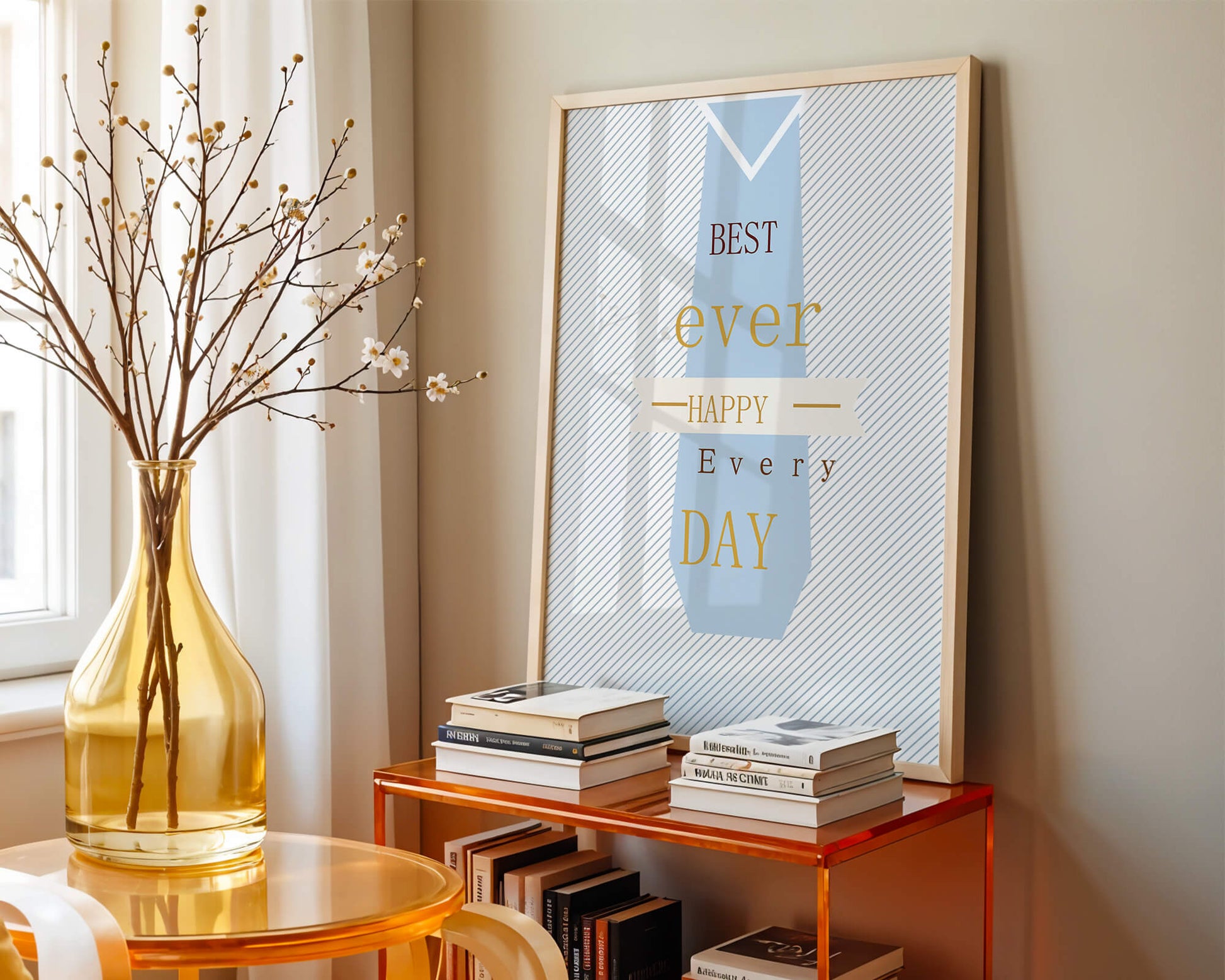 Inspirational message with tie design for special occasions